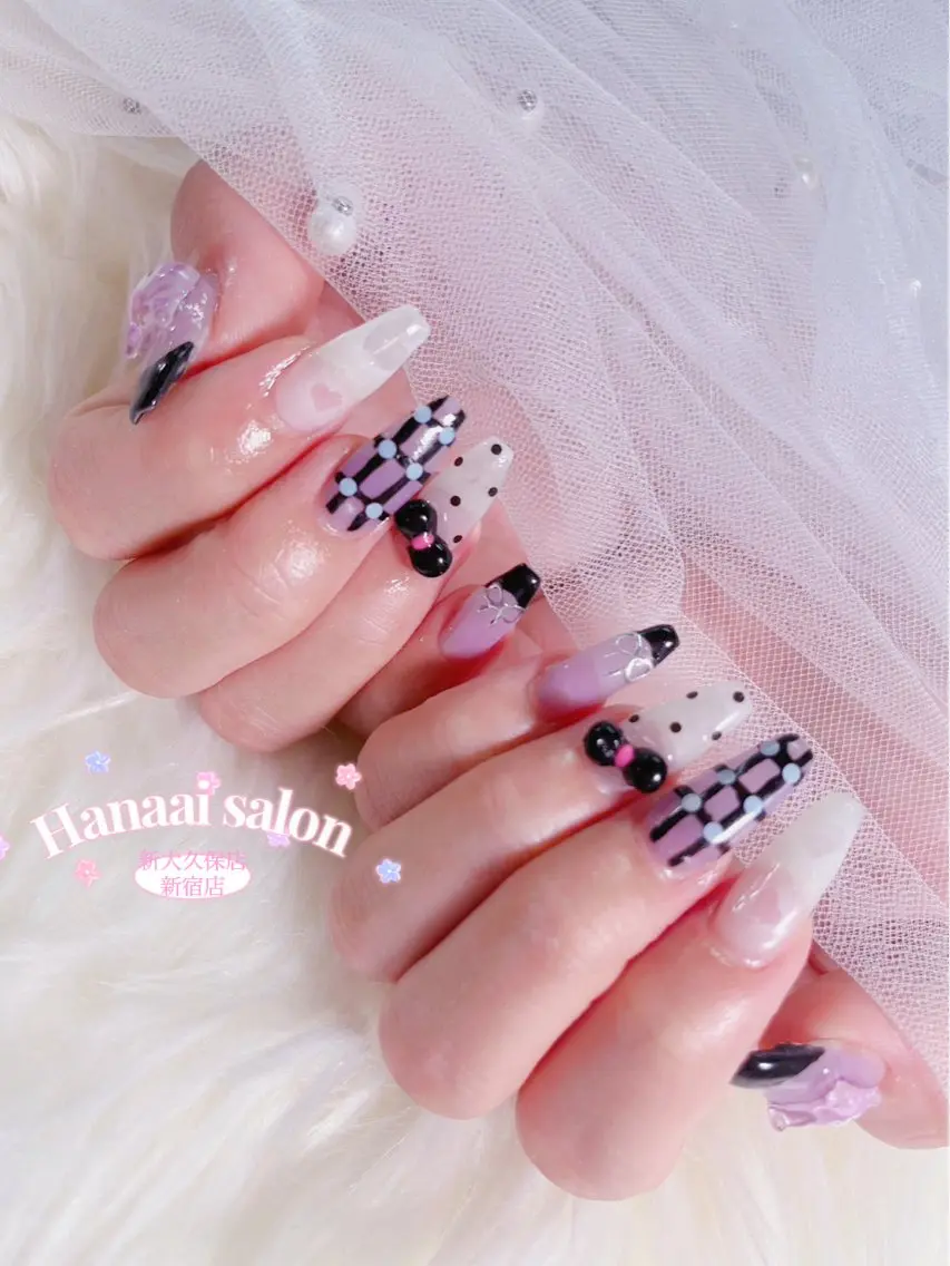 セミロング ハンドネイル Hanaai Salon新宿店のネイルデザイン