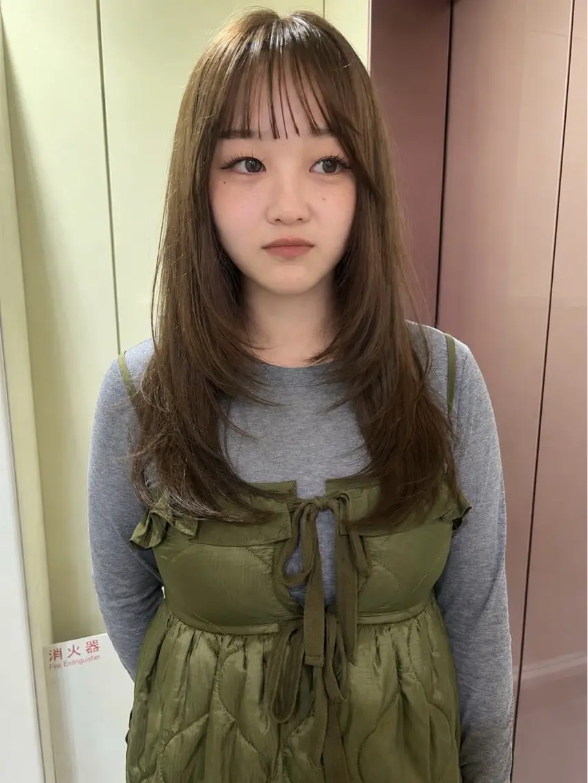 ロング カット ヘアカラー トリートメント chika/レイヤー /ヘアアレンジ/梅田のヘアスタイル