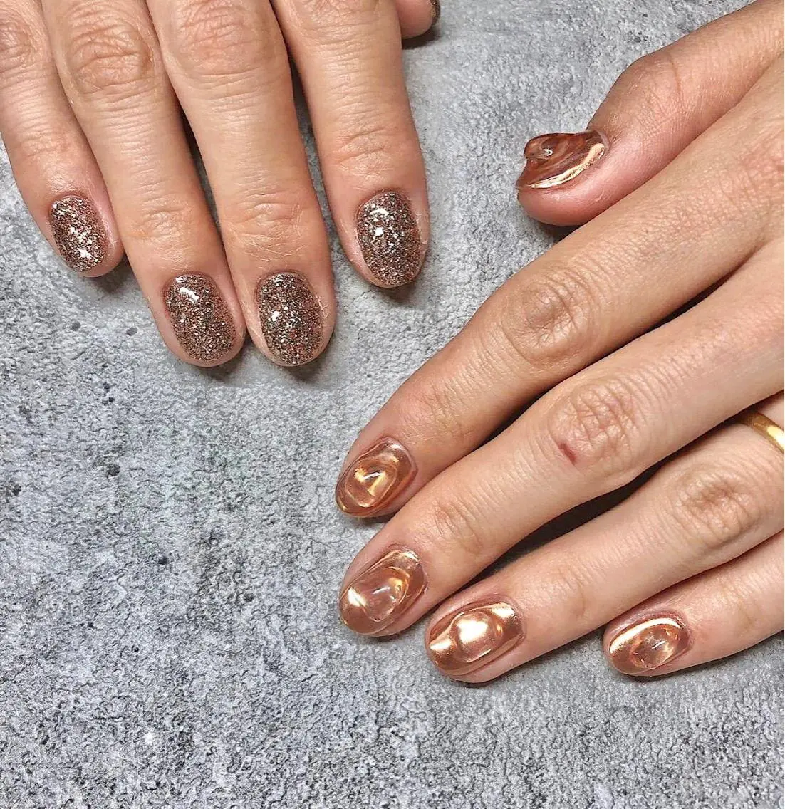 ネイル ミラーネイル ハンドネイル nailsalon MONICAのネイルデザイン