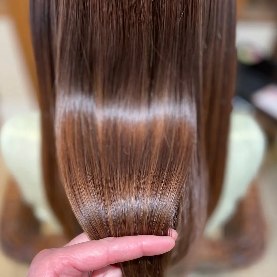 セミロング 髪質改善縮毛矯正 美容師✂️山崎竜二のヘアスタイル