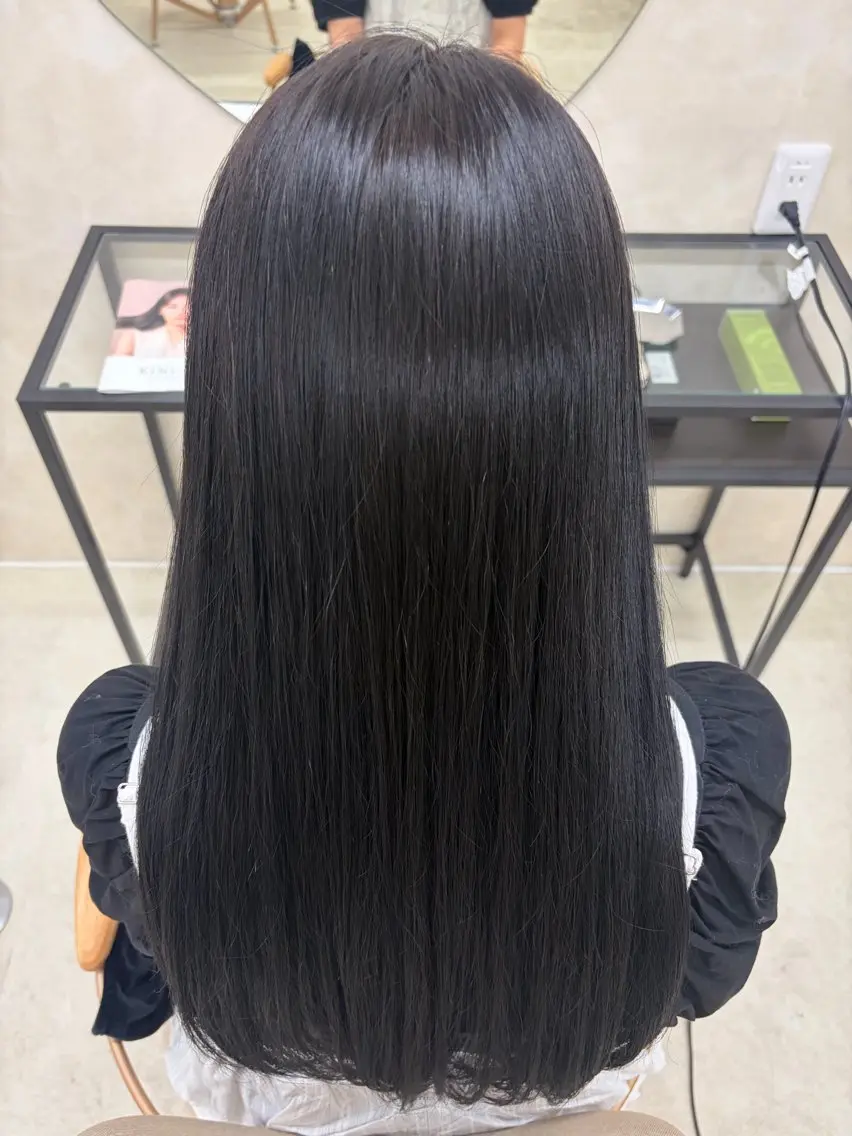 ロング カラー ブルーカラー ネイビーカラー ヘアカラー 《艶髪カラースパ》 💕Natsukiのヘアスタイル