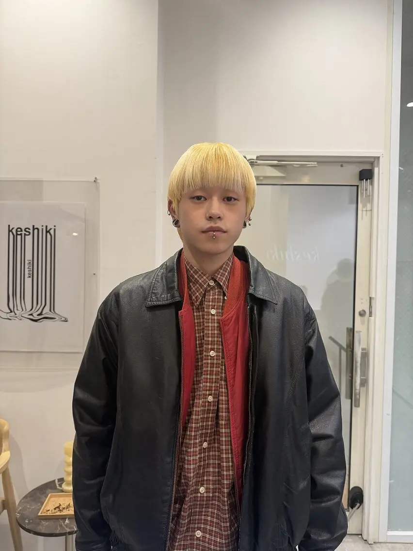 ショート メンズ カット ヘアカラー keshiki 大名のヘアスタイル