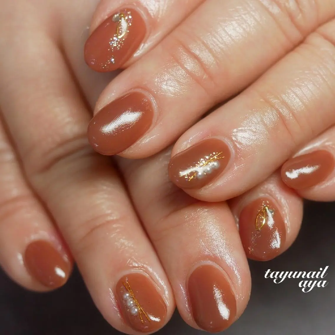 ネイル アートネイル ブルー ジェルネイル パラジェル 春ネイル ネイルサロン 【たゆnail】のネイルデザイン