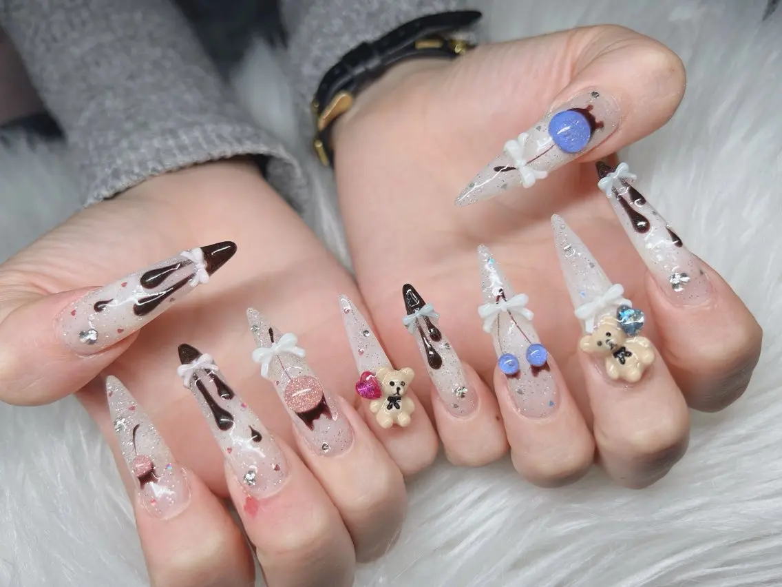 ネイル ハンドネイル Lee Nails チップ長さだし専門店のネイルデザイン