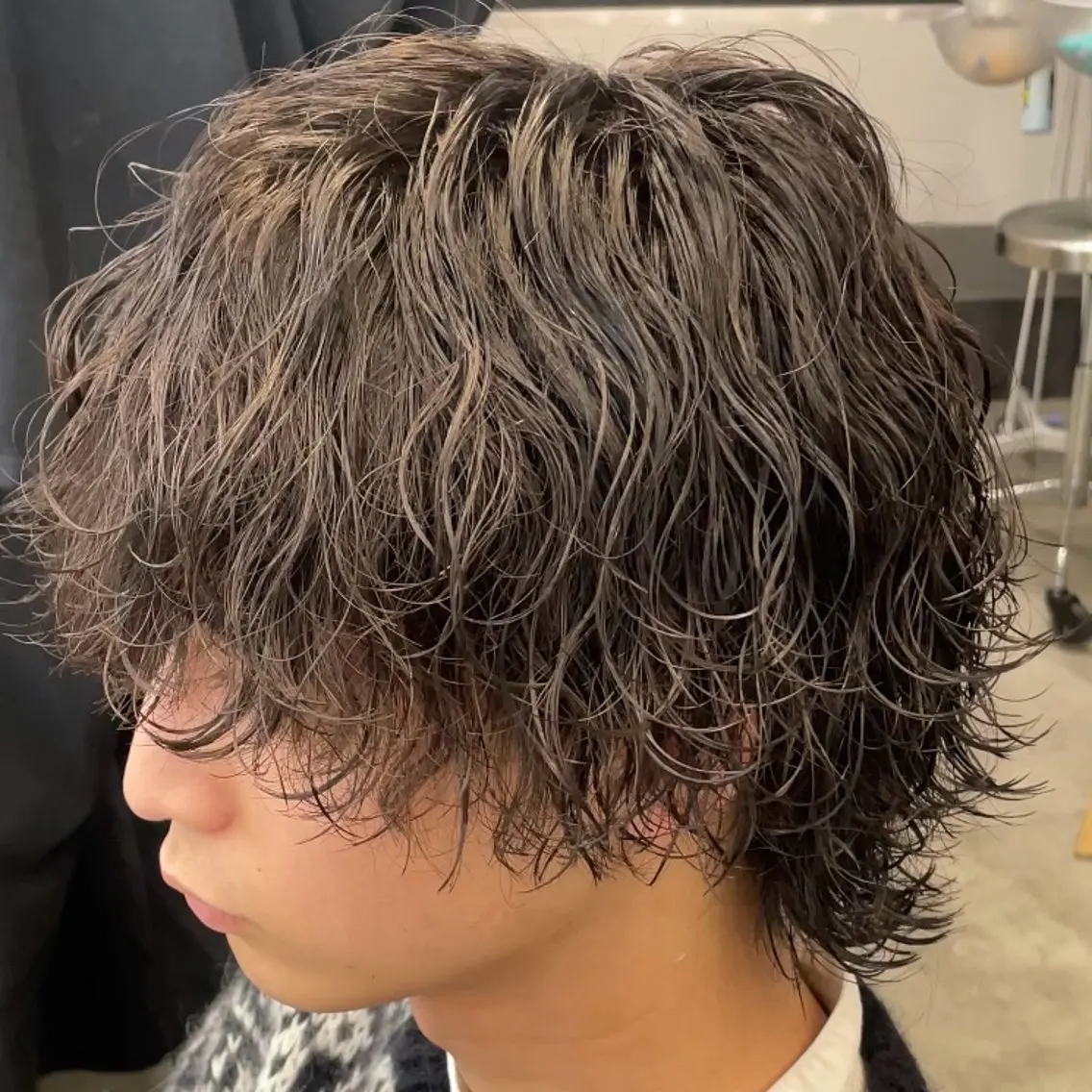 ミディアム パーマ ヘアアレンジ メンズ fifth 石川 凪のヘアスタイル