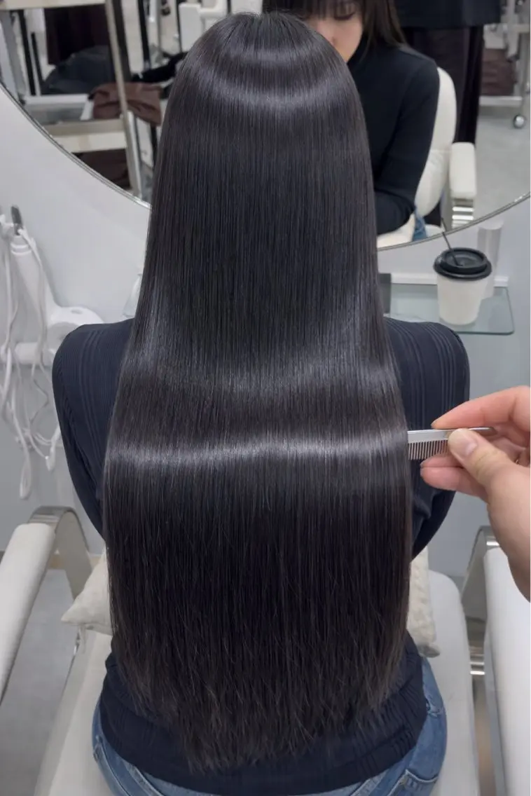 ロング 縮毛矯正 美髪縮毛矯正／ツヤ 髪カラー🫧つばさのヘアスタイル