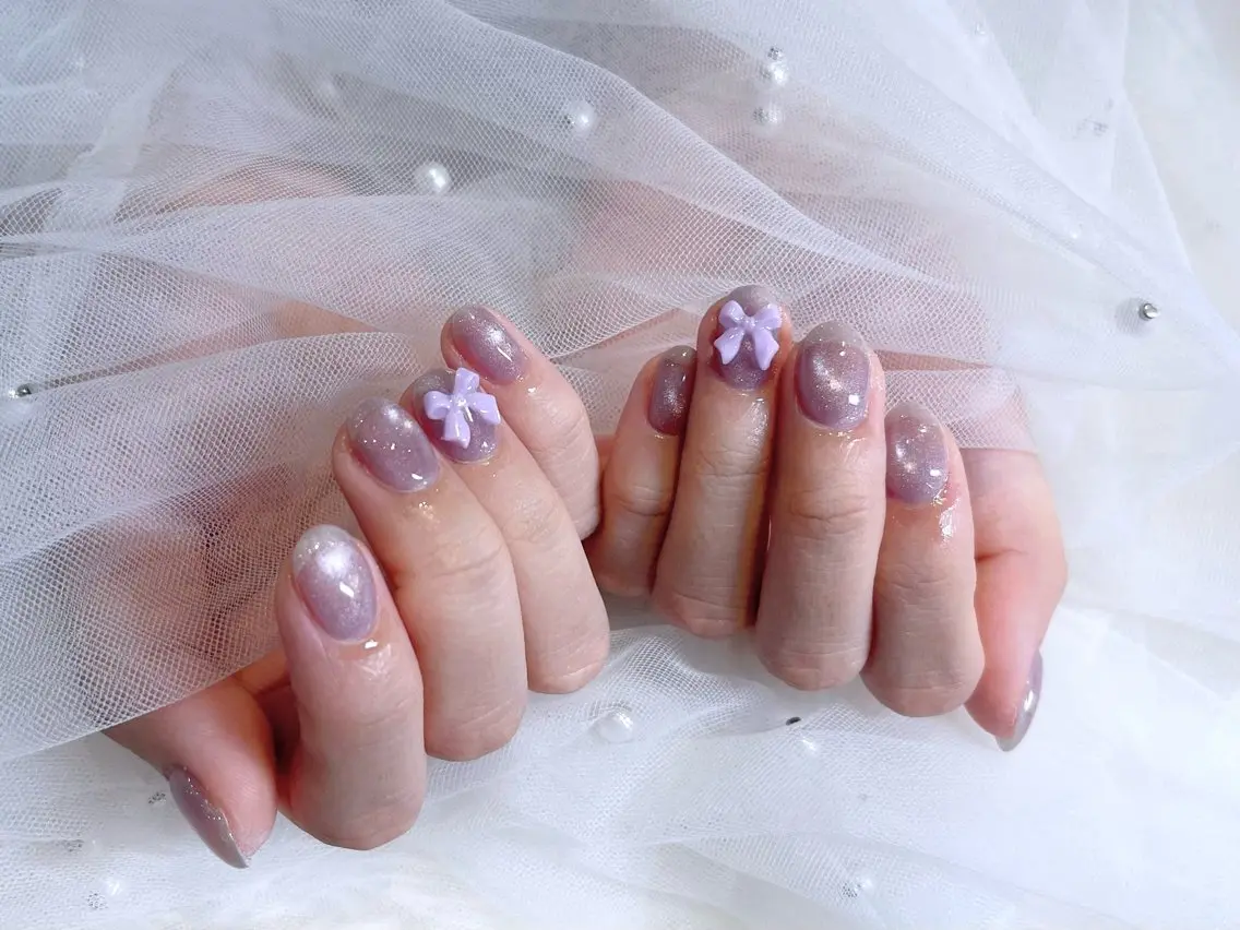ネイル ハンドネイル ワンホン韓国ちゅるん ネイル✨🎀AMIのネイルデザイン