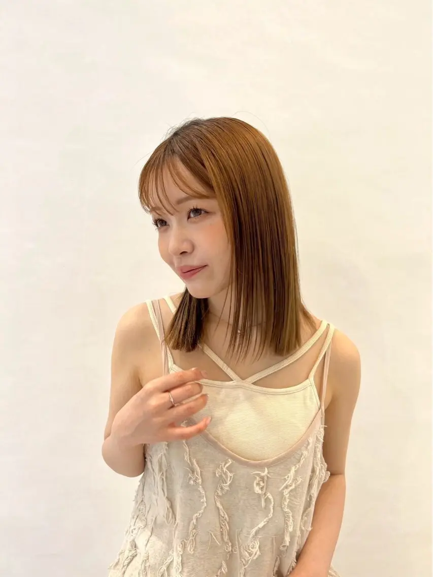 ミディアム 髪質改善 縮毛矯正 カット 縮毛矯正 トリートメント 新越谷/ボブ 店長shoukiのヘアスタイル