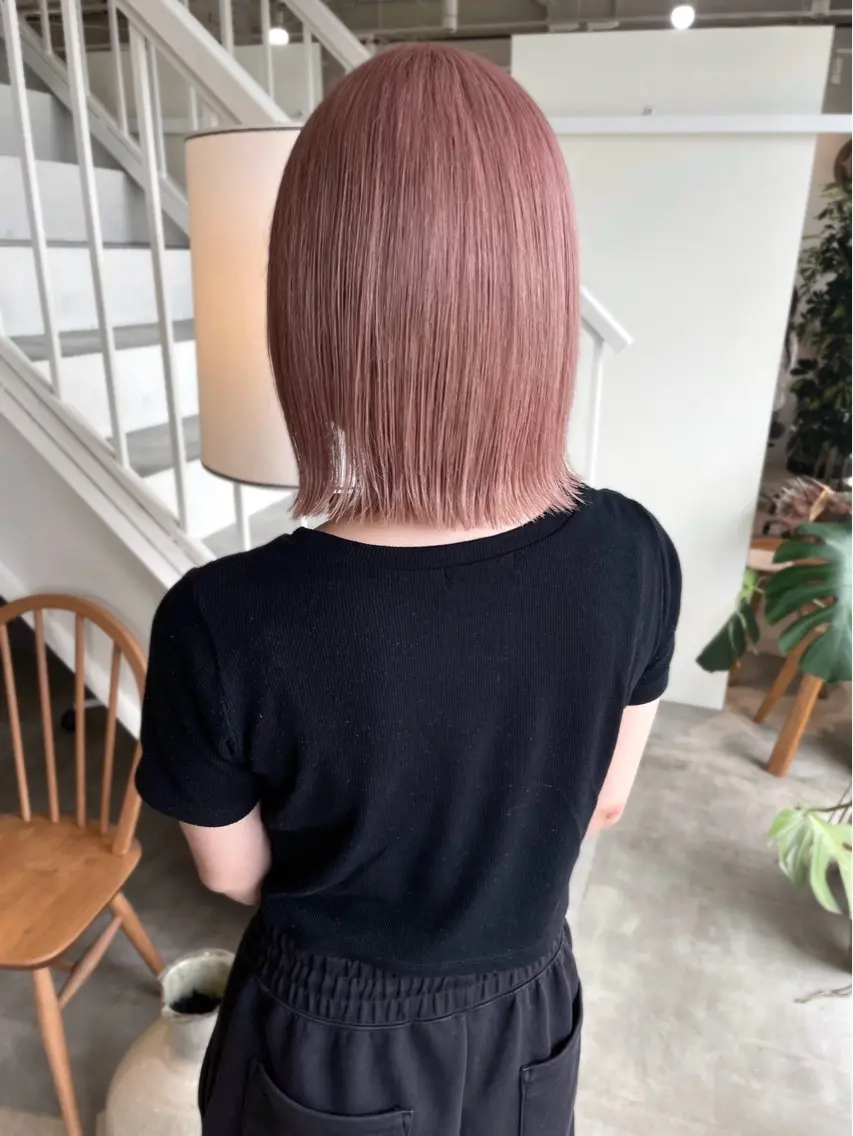 ロング カラー カット ヘアカラー 林 千聖のヘアスタイル