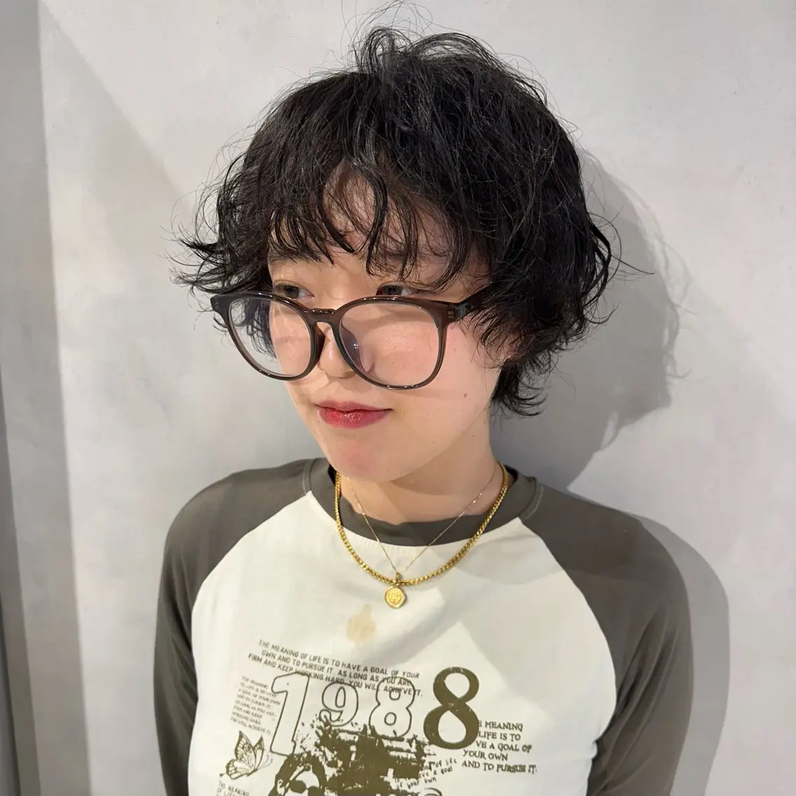 パーマ カット パーマ トリートメント デザインカラー/パー マ🦖外岡咲希🦖のヘアスタイル