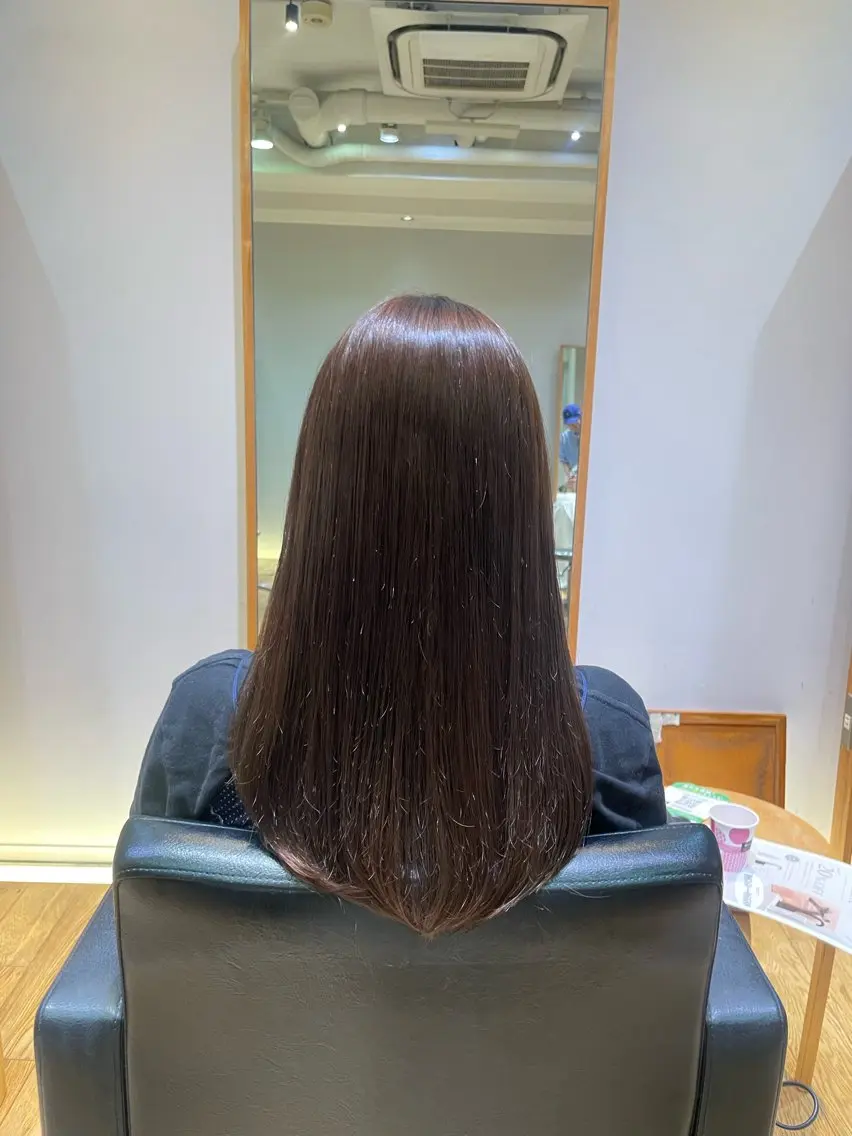セミロング パーマ 縮毛矯正 レイヤー/縮毛矯正 🪄chihiroのヘアスタイル