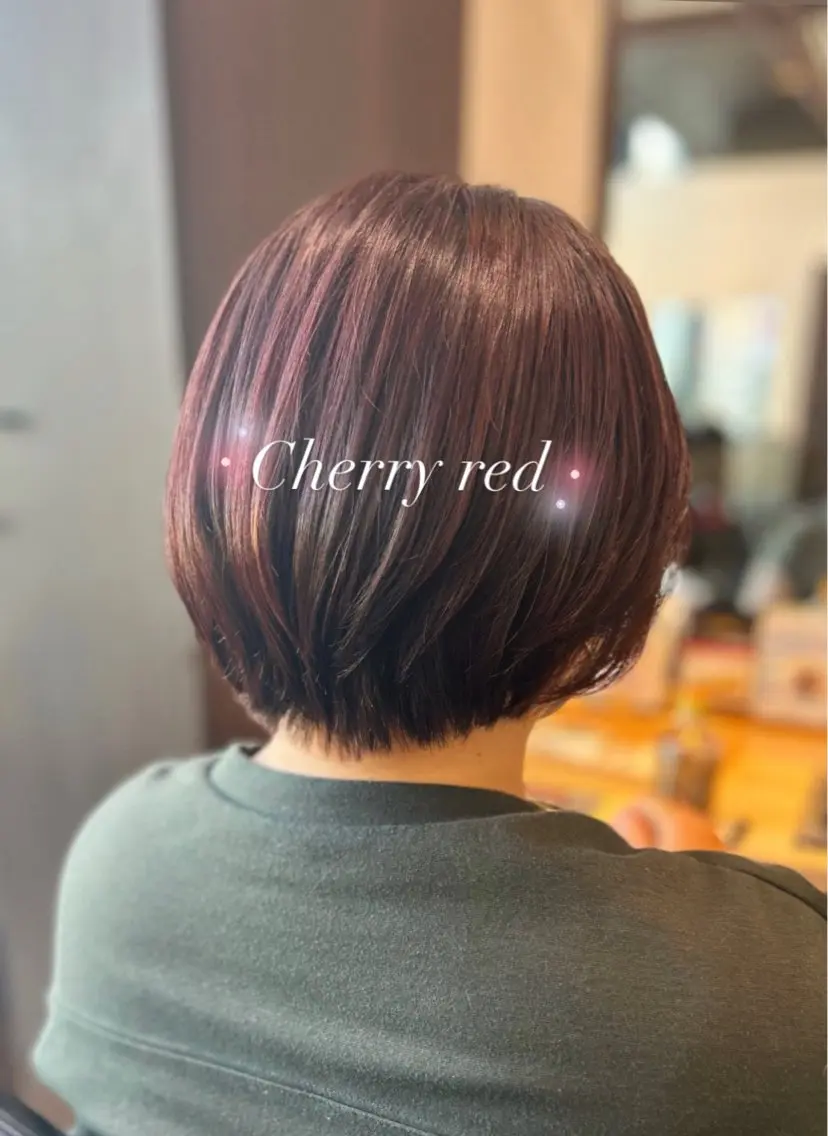ショート カラー レッドカラー 髪質改善 トリートメント ⭐️似合わせアップ ⭐️並木奏絵のヘアスタイル