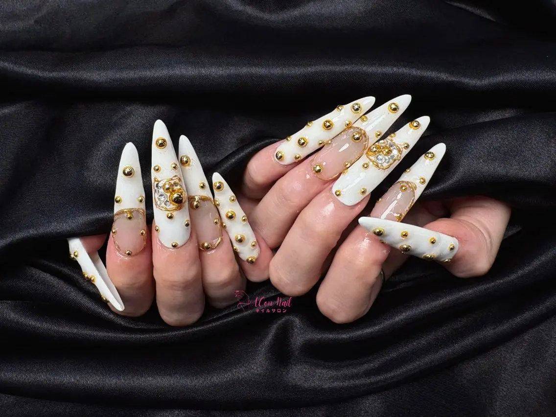 ネイル 桜ネイル 長さ出し フラワーネイル フレンチネイル ジェルネイル ハンドネイル ACon NailSalonのネイルデザイン