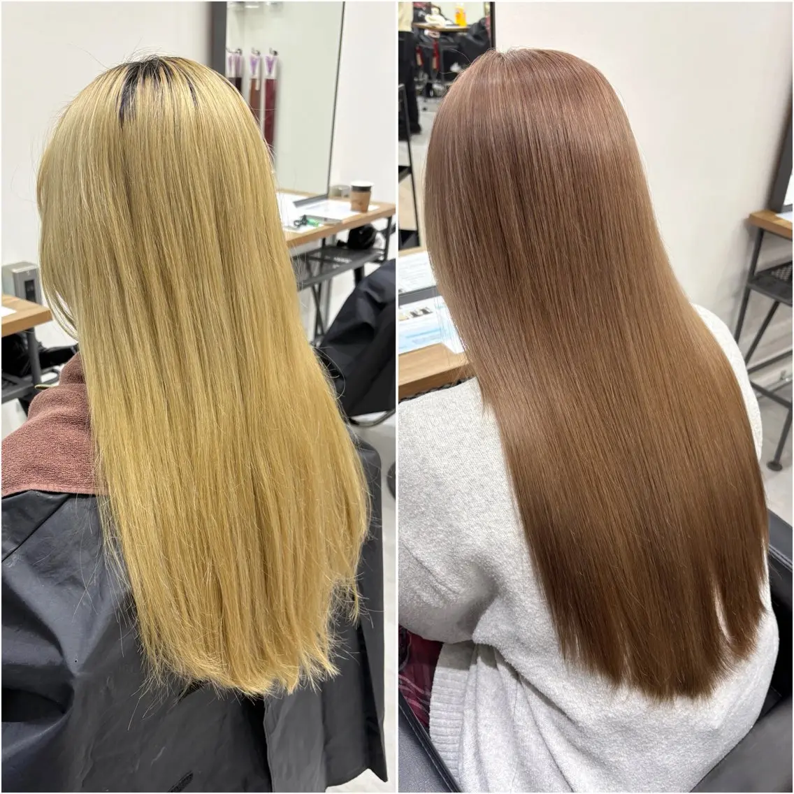 ロング カラー ベージュカラー ブラウンカラー ブラウンベージュ 髪質改善 トリートメント KEISUKE🐶 カラー✨エクステのヘアスタイル