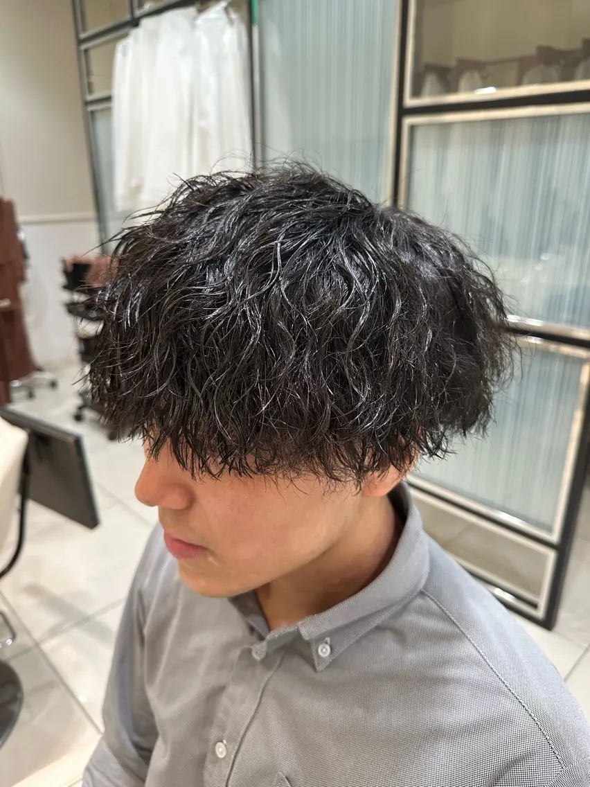 パーマ メンズ マッシュ 刈り上げ カット パーマ 🍀メンズパーマ職人 池袋🍀Yuraのヘアスタイル