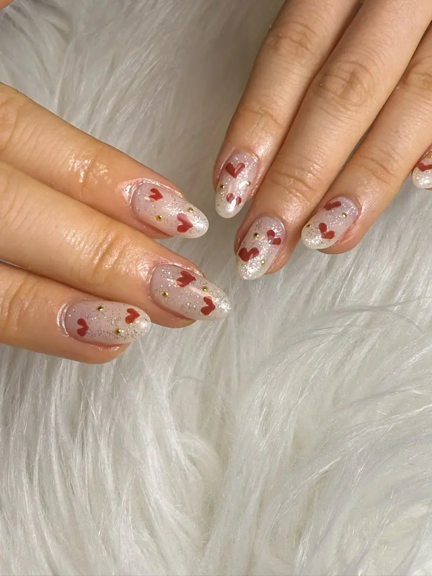 ネイル ハート バレンタイン Luana nailのネイルデザイン