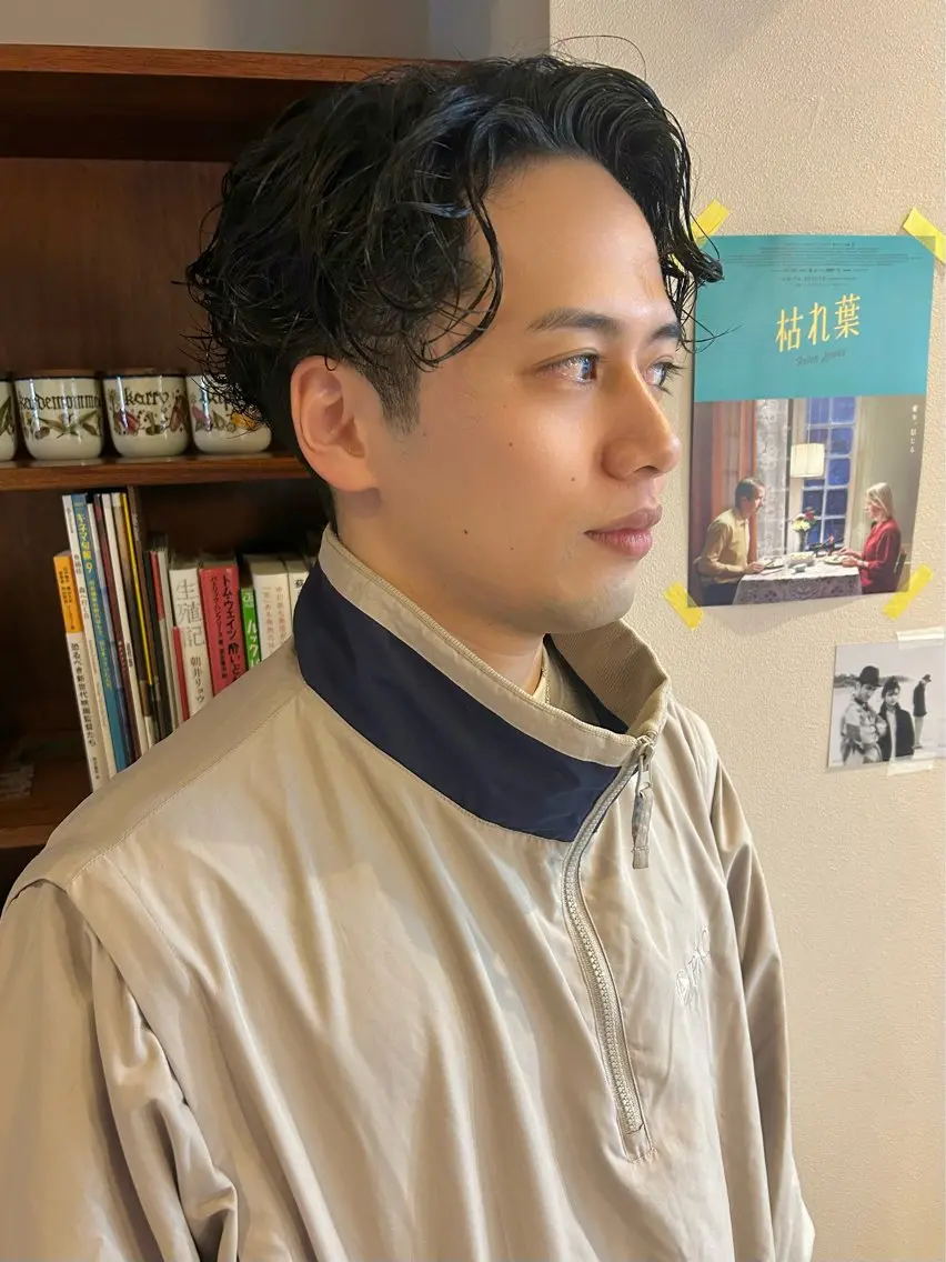 ショート パーマ メンズ カット パーマ Masaki レイヤーカットのヘアスタイル