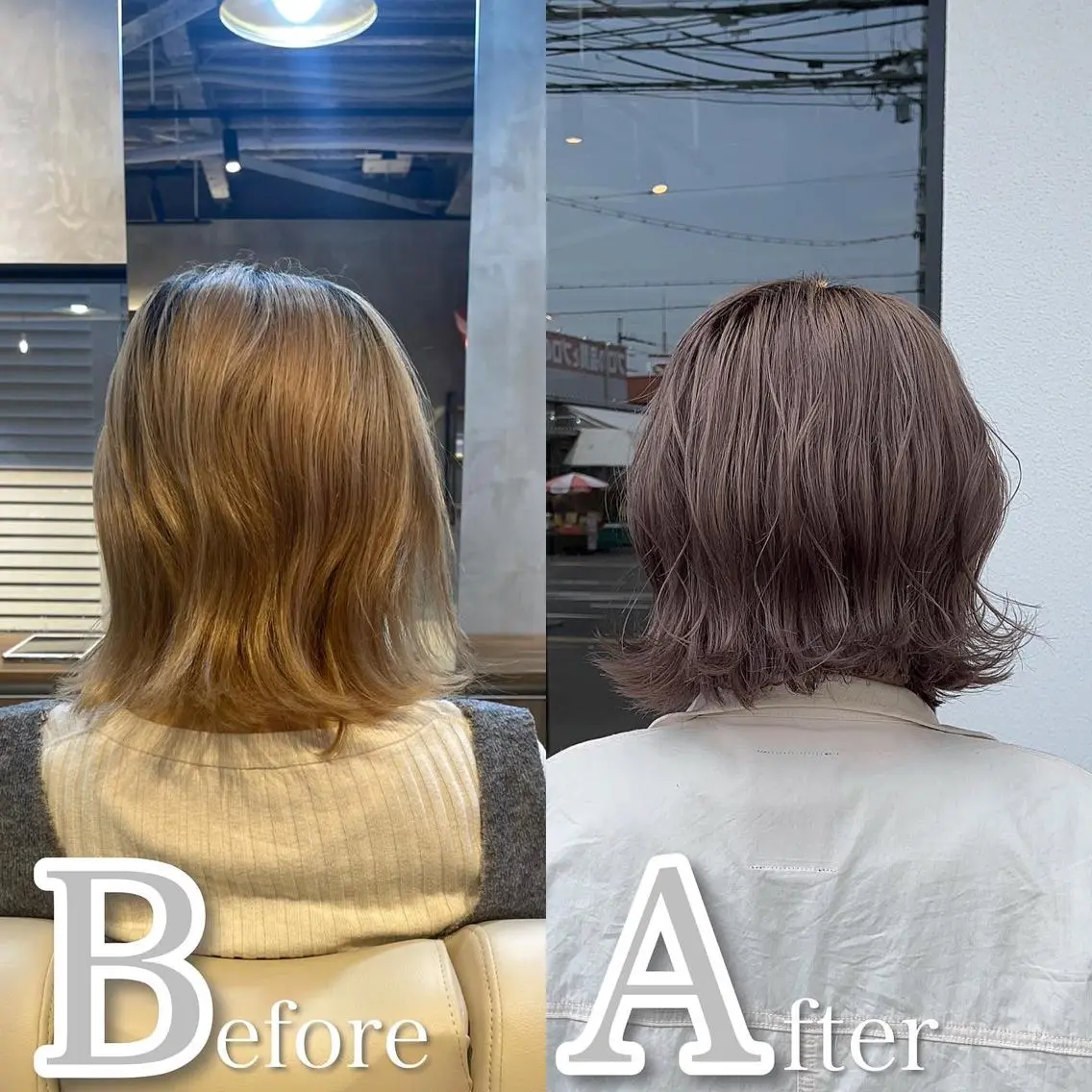 ミディアム カラー 飯田 智也のヘアスタイル