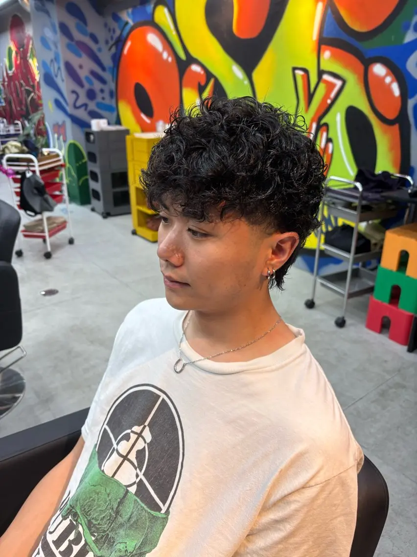 パーマ メンズ カット パーマ keany錦糸町 ハセベユウのヘアスタイル