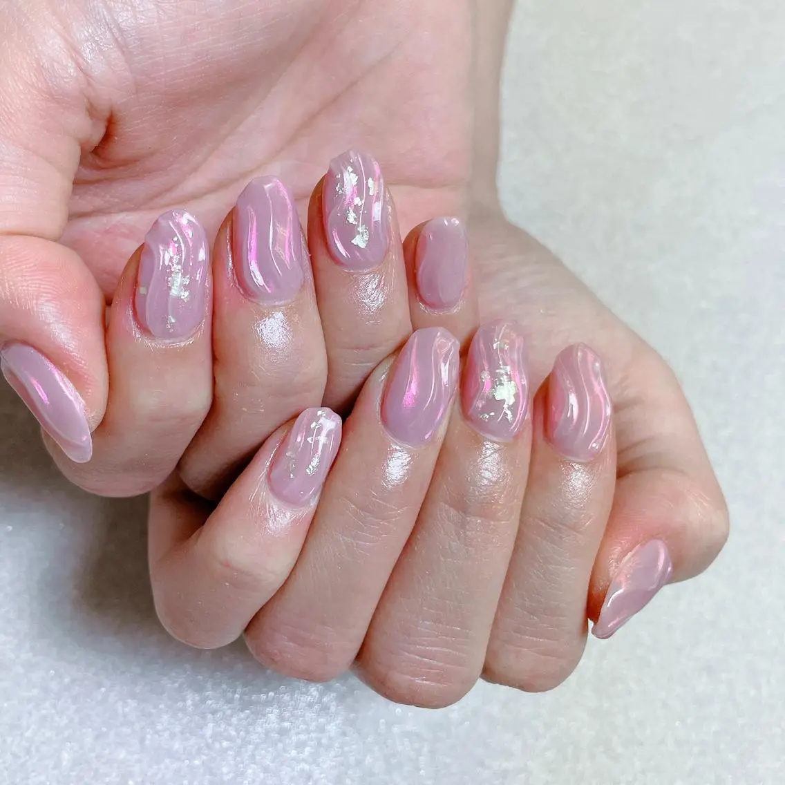 ネイル アートネイル 長さ出し ニュアンスネイル スカルプネイル ハンドネイル A85G ayakoのネイルデザイン