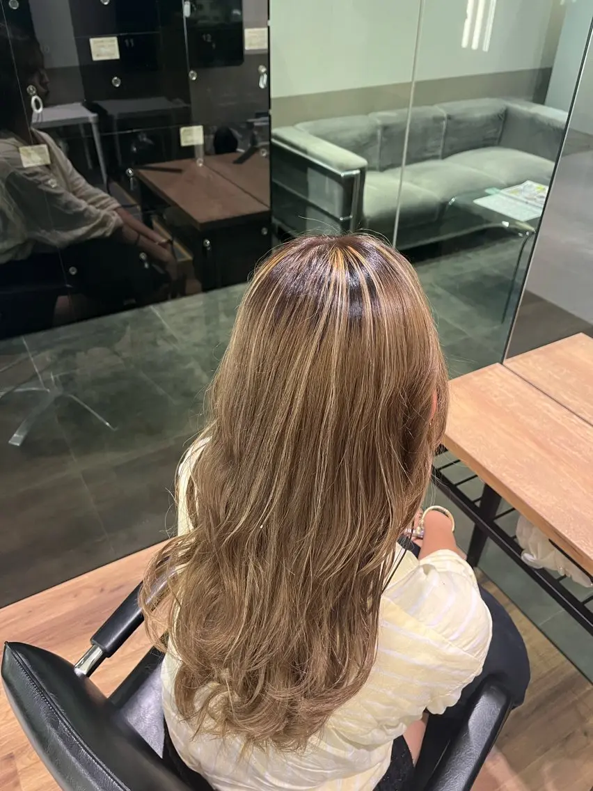 ロング ヘアカラー ブリーチ/ メンズ/ツバキのヘアスタイル