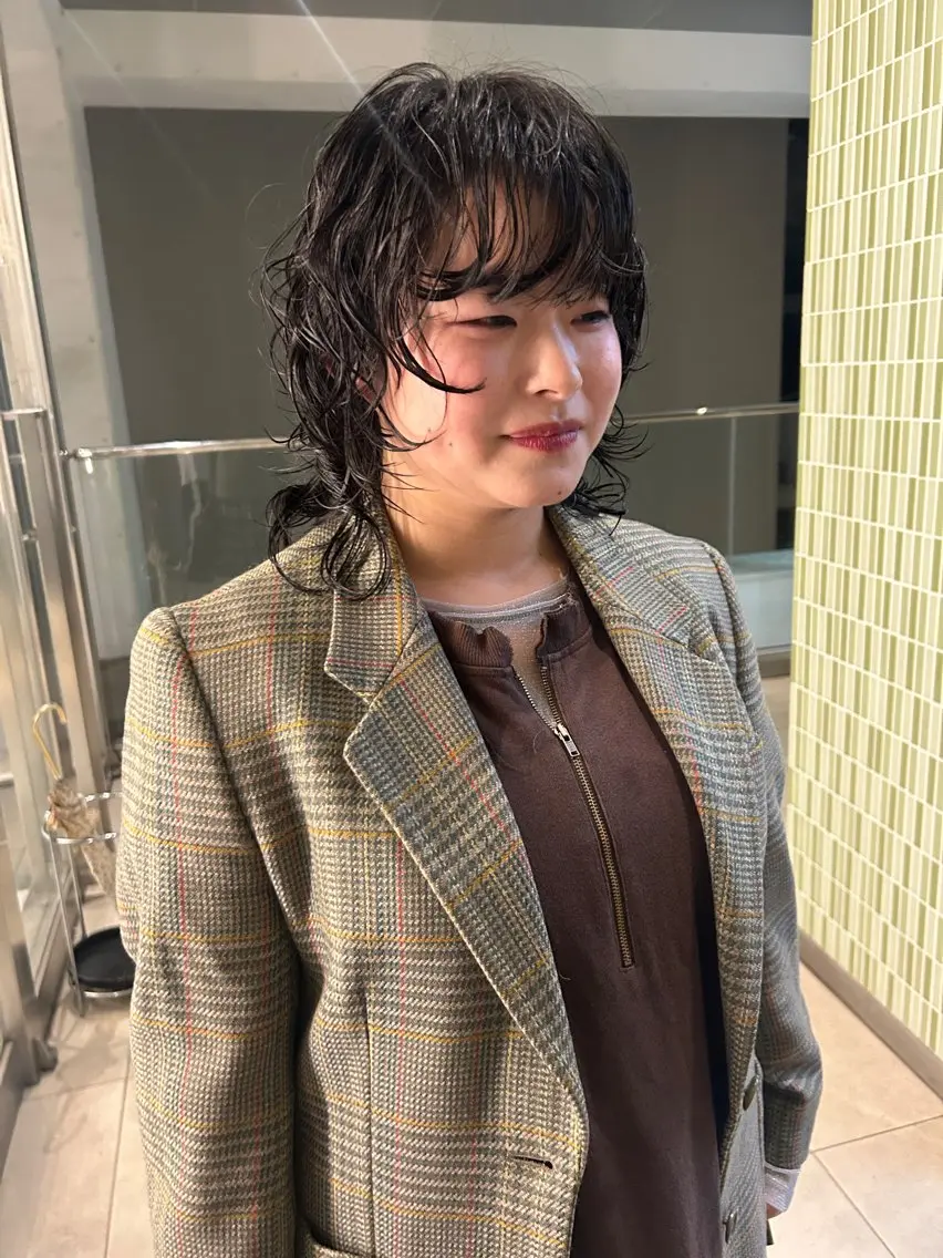 ミディアム パーマ baLon.fem/ 澤田 奈々子のヘアスタイル