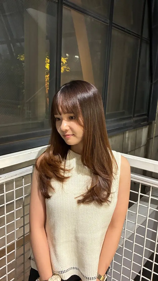 ロング カットモデル無料 心斎橋Hana🌺のヘアスタイル