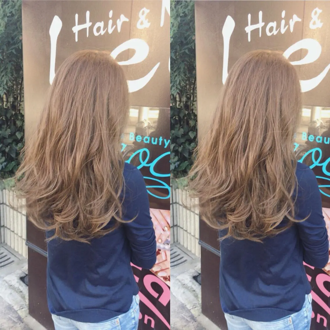 セミロング ロング カラー パーマ ヘアアレンジ 髪質改善/縮毛矯正 心斎橋/池本有宏のヘアスタイル