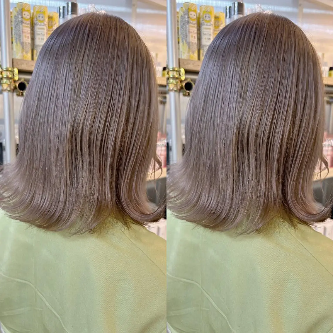ミディアム カラー カット ヘアカラー トリートメント yoriダブルカラー 代表すがわらのヘアスタイル