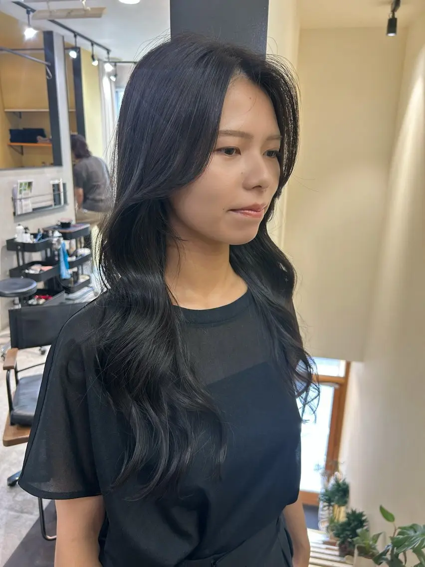ロング カラー 透明感カラー グレージュ カット ヘアカラー トリートメント hubhair レイヤー/透明感のヘアスタイル