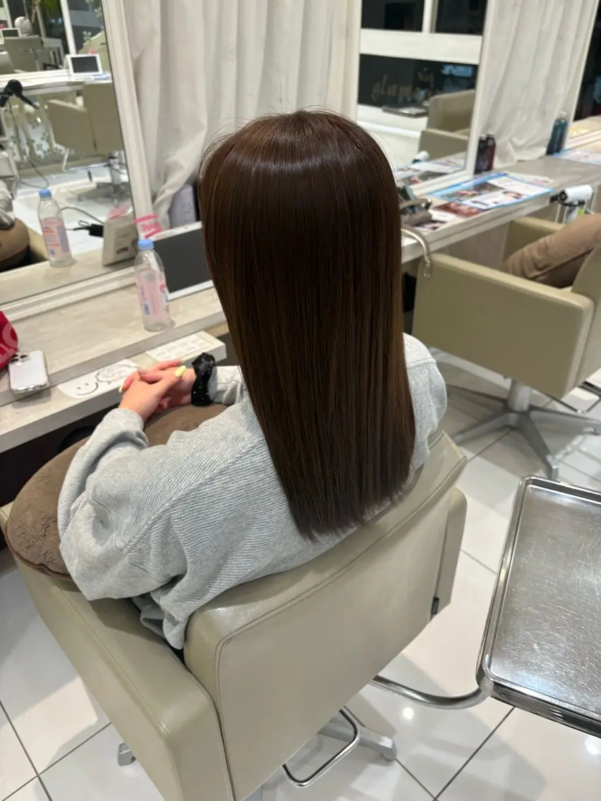 セミロング カラー ヘアカラー 羽山 宇宙のヘアスタイル