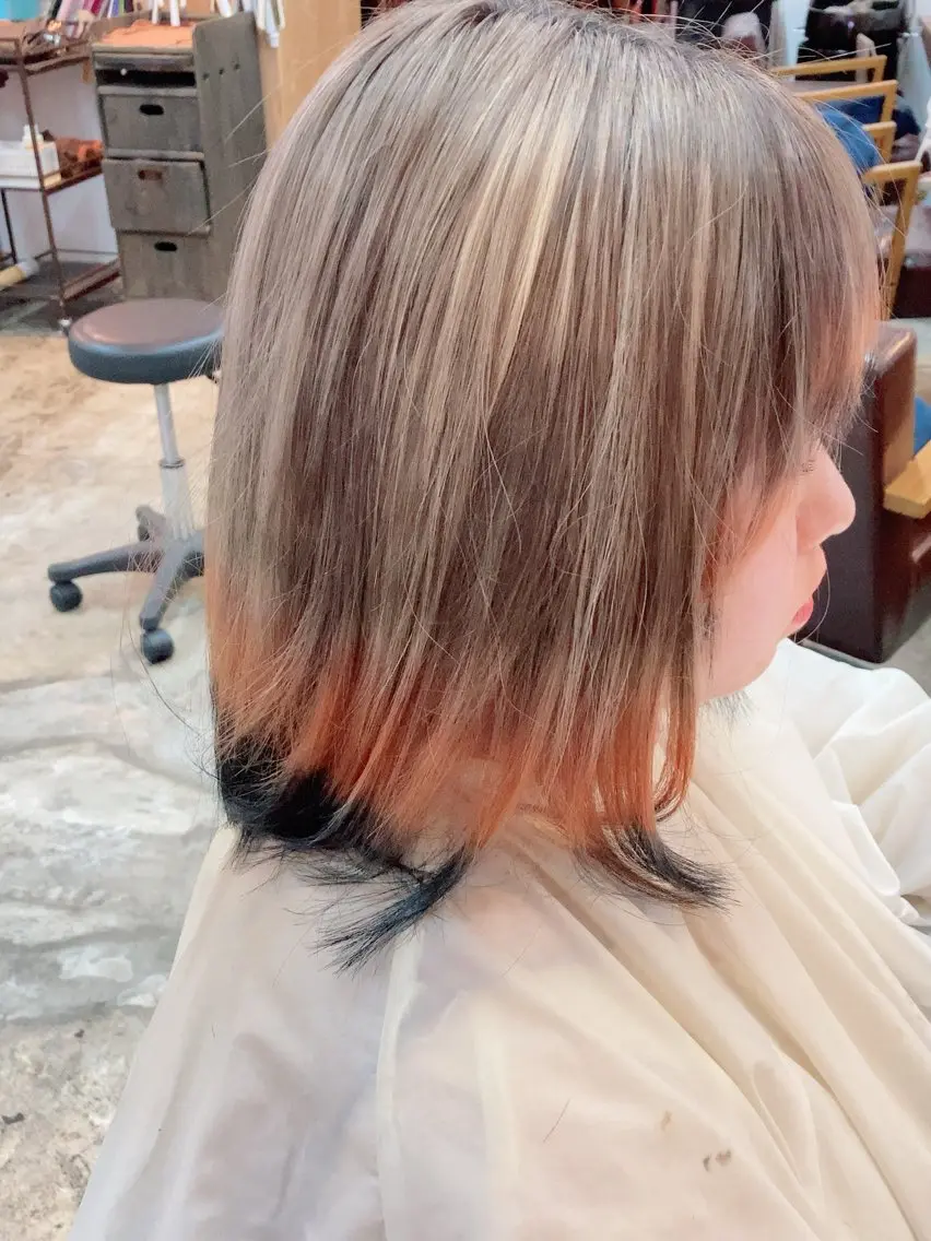 ミディアム 狐カラー ヘアカラー 💫 シュン💫のヘアスタイル