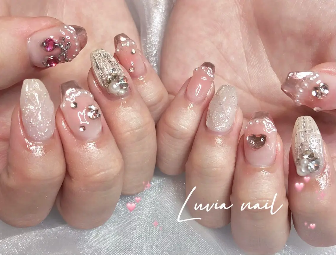 ネイル 持ち込み シンプルネイル ワンホンネイル 🍒Luvia ワンホンネイルのネイルデザイン
