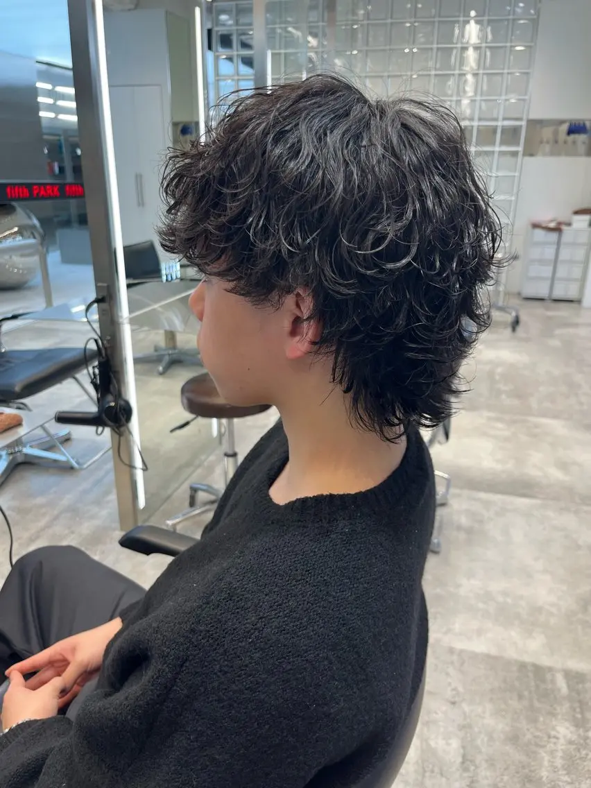 ミディアム パーマ メンズ fifth 桐山 蒼史のヘアスタイル