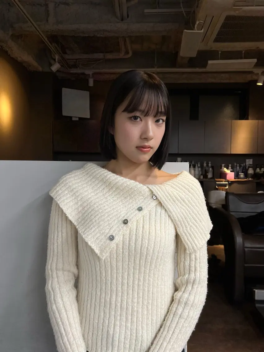 ミディアム カラー 透明感カラー 下川 結月のヘアスタイル