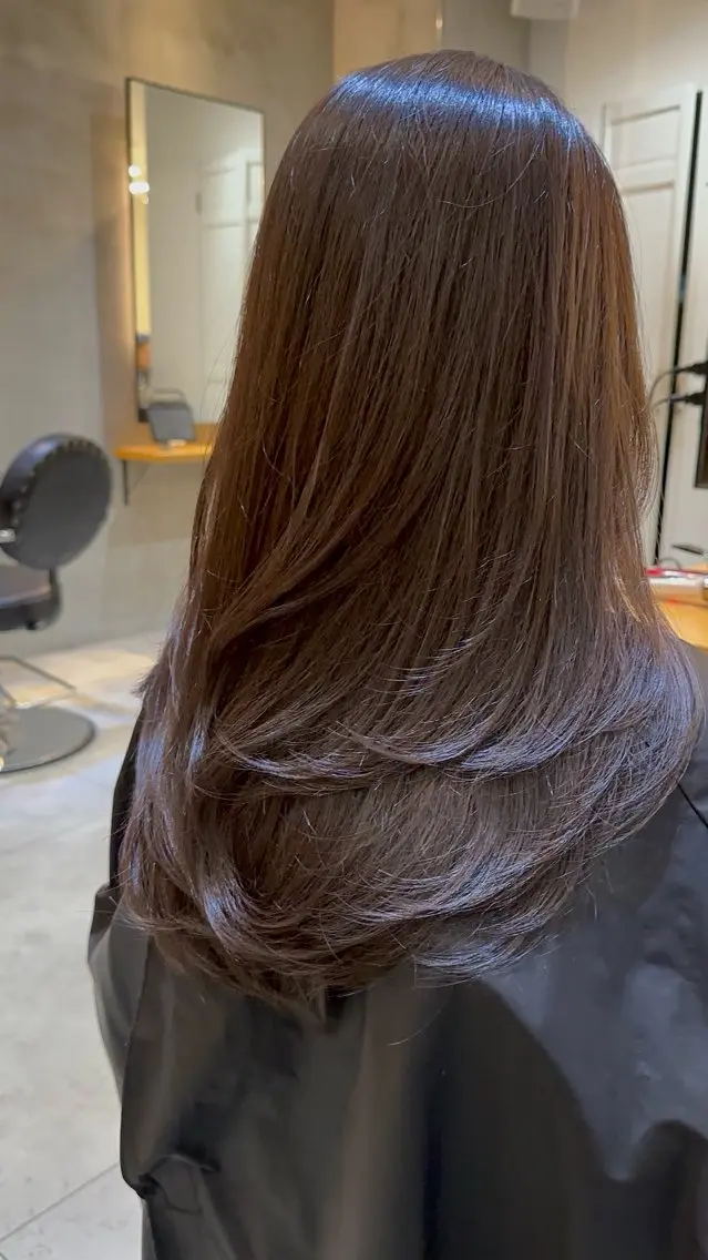セミロング カット ヘアカラー トリートメント 美髪矯正💎副店長 💎ミツキのヘアスタイル