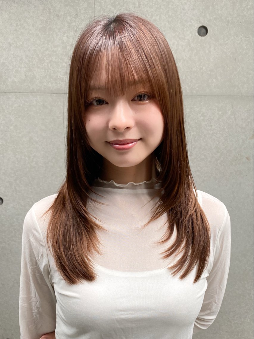 セミロング カラー レイヤーカット 縮毛矯正 カット ヘアカラー 縮毛矯正 トリートメント レイヤー×縮毛矯正✨ 髪質改善/佐藤侑哉のヘアスタイル