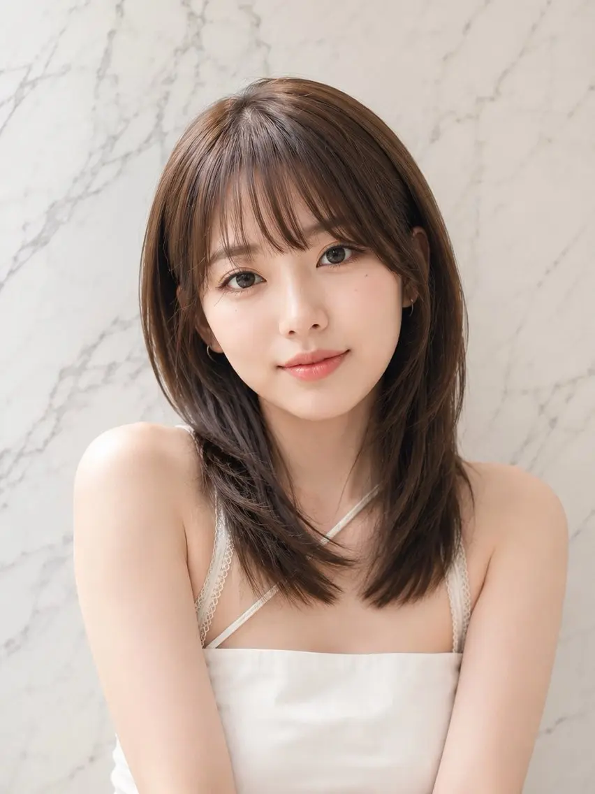 ミディアム レイヤー🇰🇷/ 仙台/似合わせのヘアスタイル