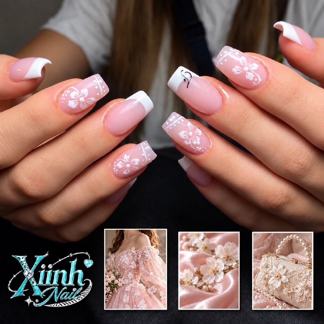 ネイル チークネイル 桜ネイル 長さ出し フットネイル ジェルネイル ハンドネイル XIINHNAIL 船橋店　馬詰ちゃんのネイルデザイン