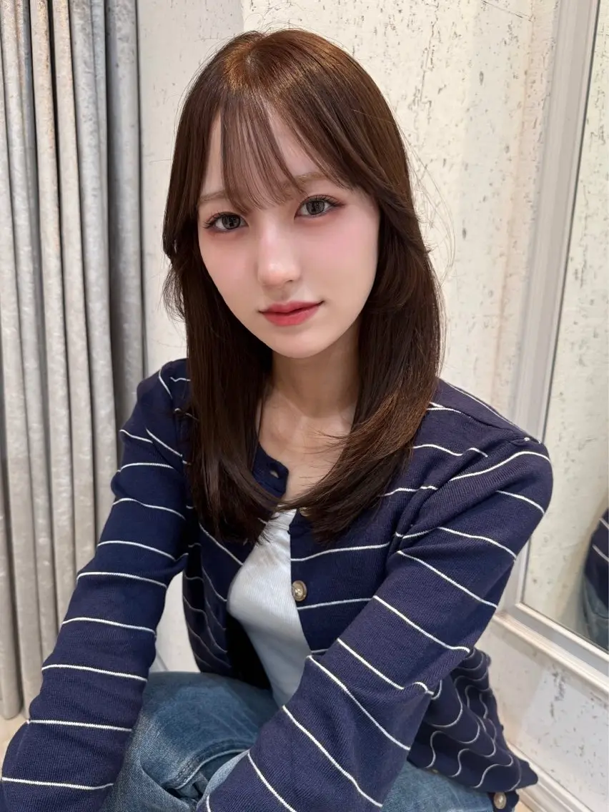 ミディアム カラー パーマ カット ヘアカラー 縮毛矯正 トリートメント mai / linoah˚✧のヘアスタイル