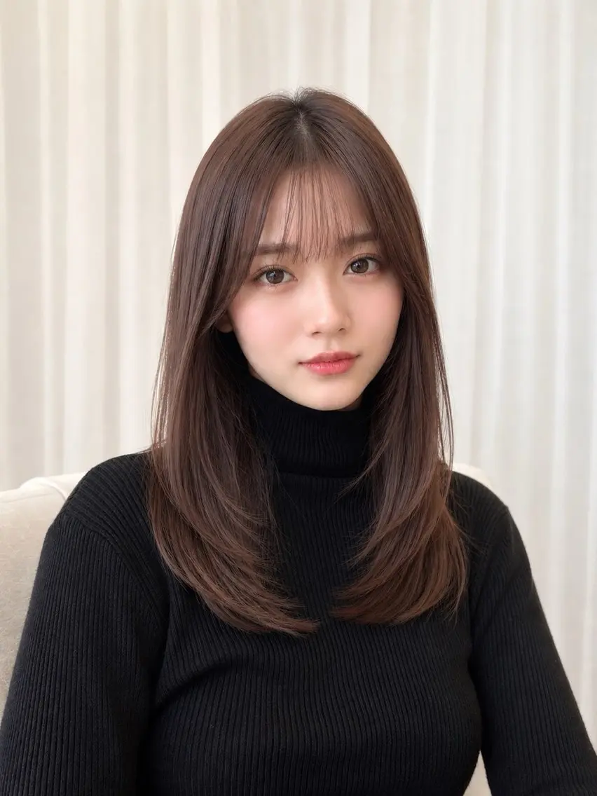 セミロング カラー カット ヘアカラー トリートメント ヘッドスパ 💎レイヤー/韓国 💎石戸谷のヘアスタイル