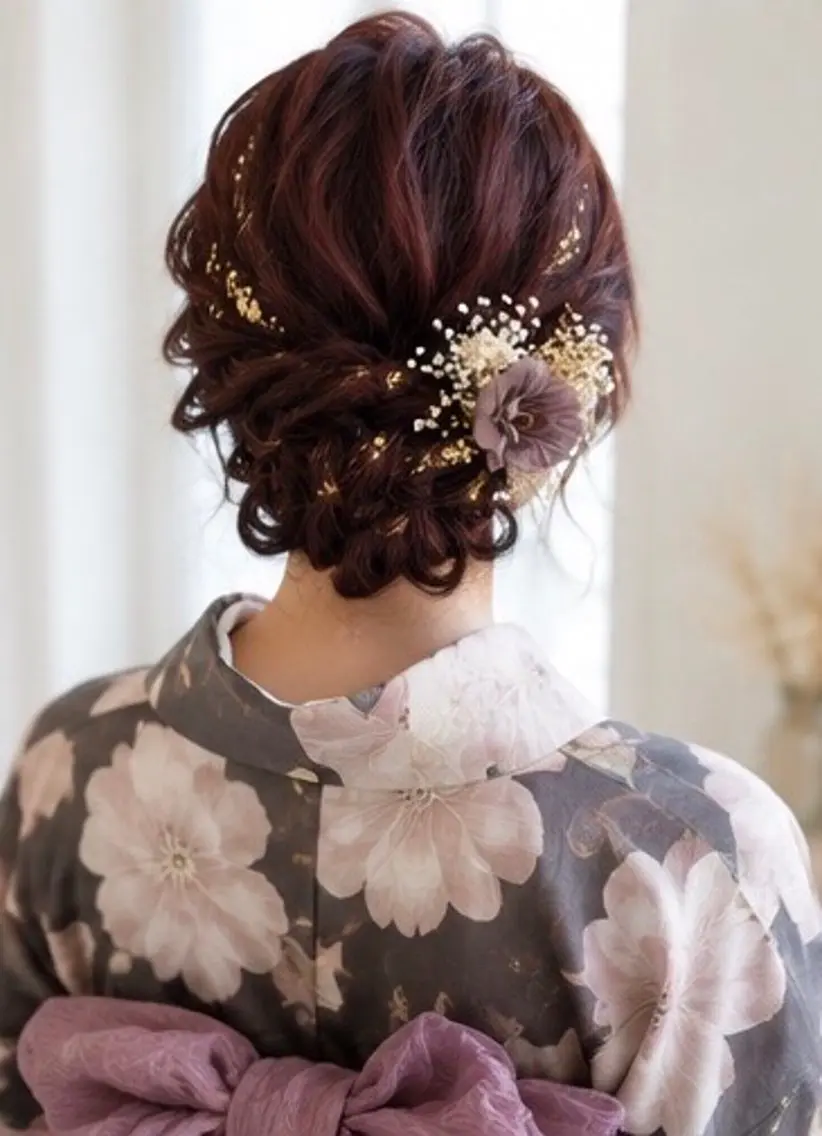 セミロング ヘアアレンジ 着付け MODE K’ｓ西宮 JR西宮のヘアスタイル