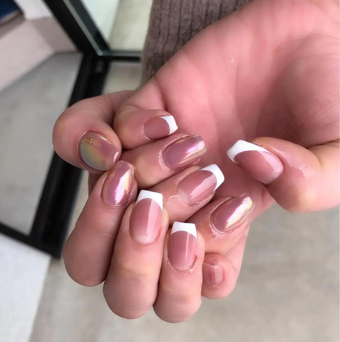 ネイル フレンチネイル ジェルネイル パラジェル ショートネイル ハンドネイル puna nailのネイルデザイン