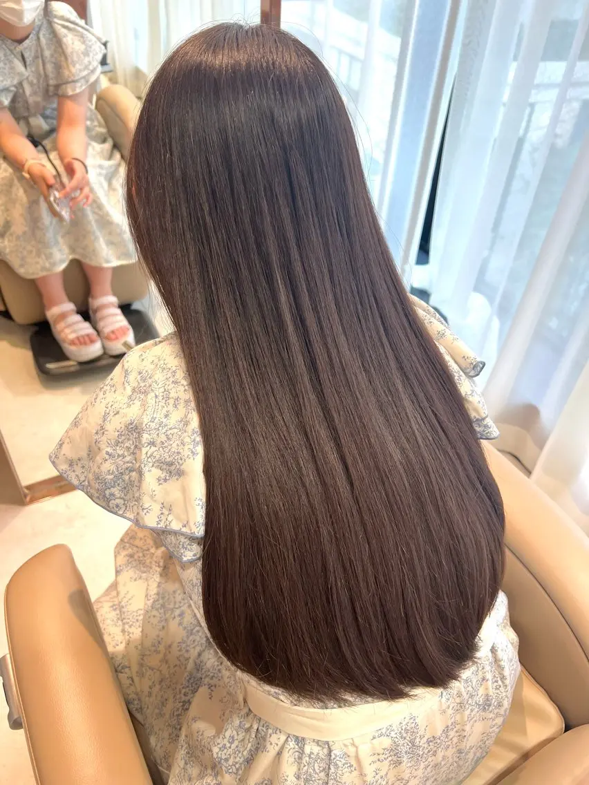 ロング カット 縮毛矯正 トリートメント 酸性ストレート/ブリ ーチなし/中村 匠のヘアスタイル
