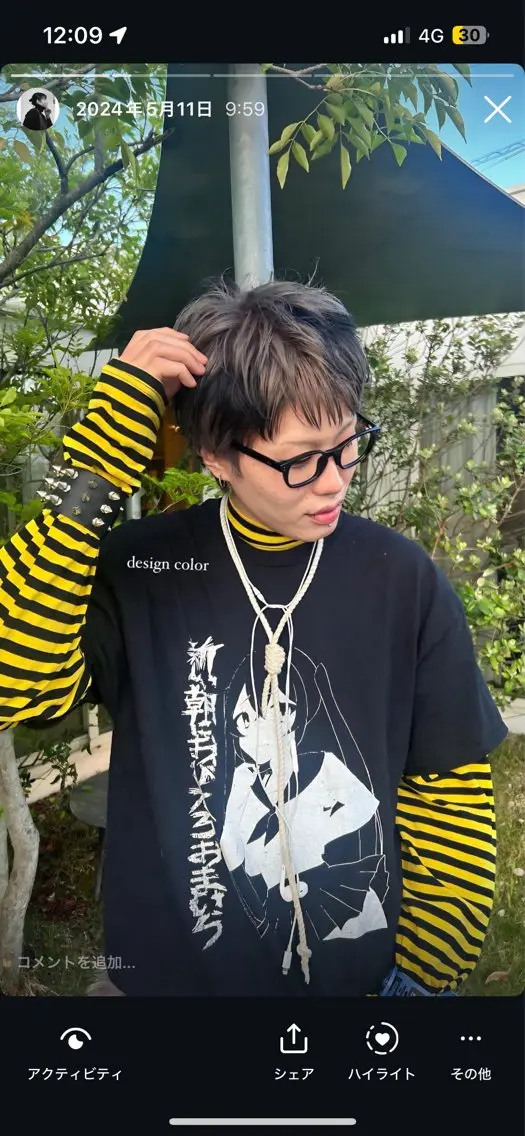 ショート カラー メンズ 荻野 未来のヘアスタイル