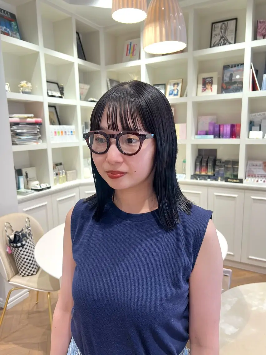 ミディアム カラー 透明感カラー カット ヘアカラー トリートメント 似合わせ/レイヤー 💟SAEのヘアスタイル