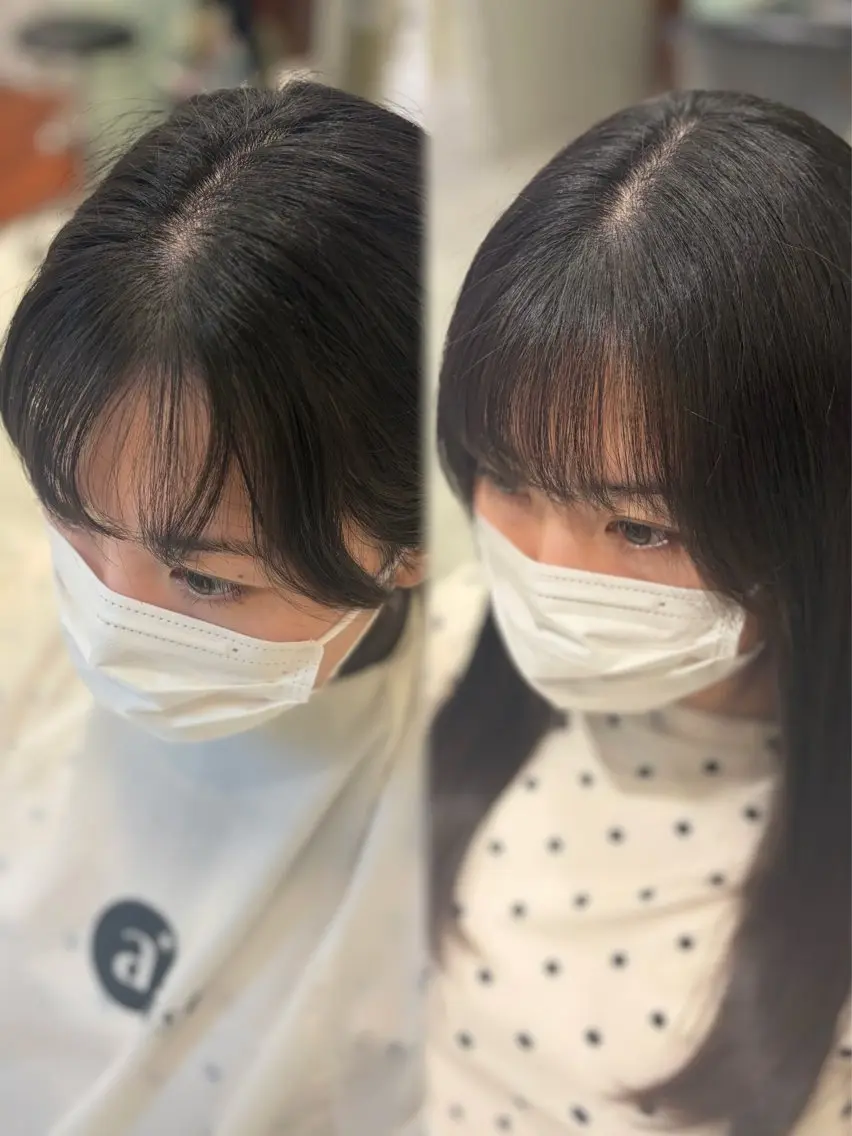 セミロング パーマ セミロングパーマ 縮毛矯正 ストレートパーマ カット 縮毛矯正 🌸銀座No.1パー マ🌸いでいあやのヘアスタイル