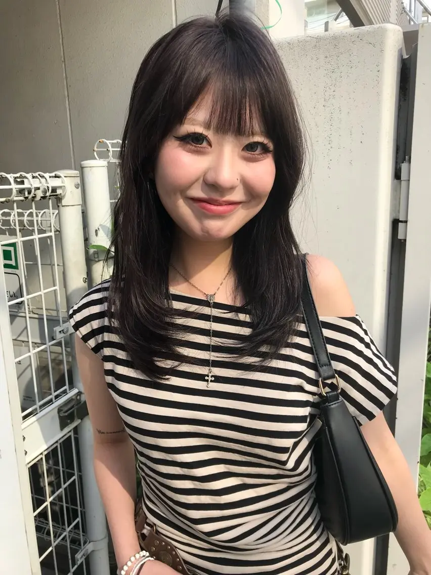ミディアム カラー カット ヘアカラー トリートメント 中性的ヘア/ ナチュラル/トモキのヘアスタイル