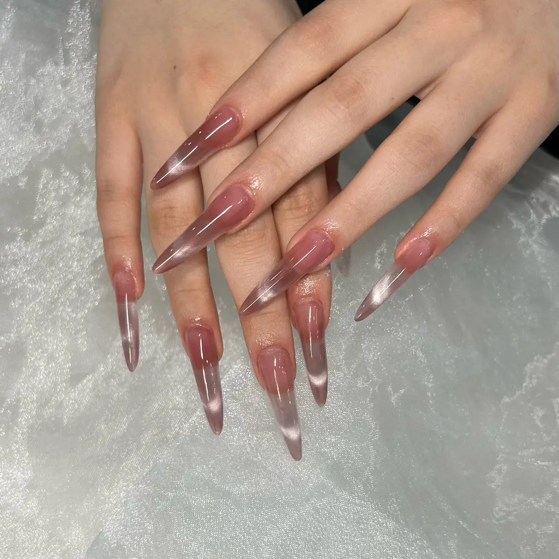 ロング ハンドネイル 美フォルムスカルプ✨ RENAのネイルデザイン