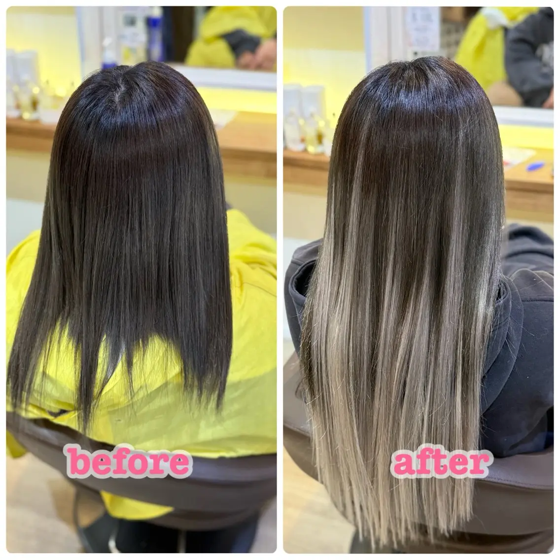 ロング エクステ レイヤーカット エクステ 武原 虹音のヘアスタイル